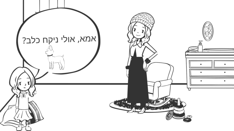 סרטון אנימציה לוח לבן לבת מצווה של לרוני